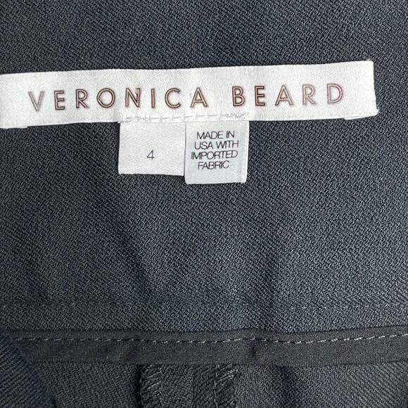 Veronica Beard  Jupiter Slim-Leg Pant size 4 Mid-Rise Front-Seam Trouser Black - Picture 8 of 9